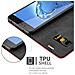 Custodia Compatibile Con Honor 6c In Rosso Mela - Coperchio Protettiva Con Chiusura Magnetica, Funzione Stand E Tasca Per Le Carte - Foto miniatura 6