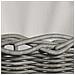 Cesta per Legna con Maniglie 59x42x28 cm Salice Grigia - Foto miniatura 4