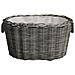 Cesta per Legna con Maniglie 59x42x28 cm Salice Grigia - Foto miniatura 5