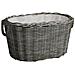 Cesta per Legna con Maniglie 59x42x28 cm Salice Grigia - Foto miniatura 1