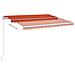 Tenda da Sole Retrattile con LED 350x250 cm Arancione e Marrone - Foto miniatura 2