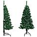 Albero di Natale Artificiale ad Angolo con Supporto Verde 120 cm PVC - Foto miniatura 1