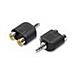 Adattatore monoblocco spina jack 3,5 mm stereo 2 prese rc - Foto miniatura 1