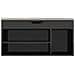 Panca Porta Scarpe Cuscino Nero Lucido 104x30x49cm Multistrato - Foto miniatura 2