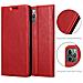Custodia Compatibile Con Apple Iphone 12 (6,7"" Zoll) In Rosso Mela - Coperchio Protettiva Con Chiusura Magnetica, Funzione Stand E Tasca Per Le Carte - Foto miniatura 6