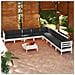 Set Divani Da Giardino 10 Pz Con Cuscini Bianchi Legno Di Pino - Foto miniatura 1