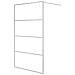 Parete Doccia Walk In Argento 115x195 Cm Vetro Trasparente Esg - Foto miniatura 2