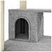 Albero Per Gatti Con Tiragraffi In Sisal Grigio Chiaro 183 Cm - Foto miniatura 5