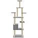 Albero Per Gatti Con Tiragraffi In Sisal Grigio Chiaro 183 Cm - Foto miniatura 8