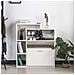 Scarpiera 2 Ante Doppia Profondita + Scaffale Libreria 4 Ripiani Bianco 80x24x90 - Foto miniatura 3