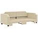 Divano Letto Con Letto Estraibile Crema 90x200 Cm In Tessuto - Foto miniatura 3