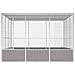 Gabbia per Uccelli Grigia 302,5x324,5x211,5 cm Acciaio Zincato - Foto miniatura 2