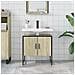 Mobile Lavabo Bagno Rovere Sonoma 60x33x60 Cm Legno Multistrato - Foto miniatura 9