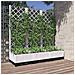 Fioriera da Giardino con Graticcio Bianco 120x40x121,5 cm PP - Foto miniatura 1