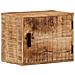 Comodino A Parete 40x30x25 Cm In Legno Massello Di Mango - Foto miniatura 1
