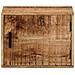 Comodino A Parete 40x30x25 Cm In Legno Massello Di Mango - Foto miniatura 3