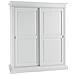 Armadio Arte Povera 2 Ante Scorrevoli Legno Bianco Shabby 183x67x212 - Foto miniatura 1