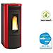 Stufa A Pellet 17 Kw Rivestimento In Acciaio Costanza Idro Bordeaux - Foto miniatura 2