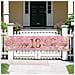Banner Impermeabile Per 18° Compleanno Rosa E Oro - 40cm X 180cm, Festeggia Alla Grande! - Foto miniatura 5