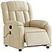 Poltrona Reclinabile Massaggiante Elettrica Crema In Tessuto - Foto miniatura 3