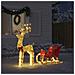 Decorazione Natalizia Renna e Slitta 100 LED Bianco Caldo - Foto miniatura 2