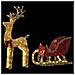 Decorazione Natalizia Renna e Slitta 100 LED Bianco Caldo - Foto miniatura 6