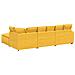 Divano Modulare con Poggiapiedi e Cuscini Giallo Chiaro - Foto miniatura 9