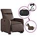 Poltrona Alzapersona Reclinabile Marrone in Similpelle - Foto miniatura 5