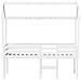 Letto a Soppalco con Tetto Bianco 90x200 cm in Legno di Pino - Foto miniatura 4