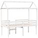 Letto a Soppalco con Tetto Bianco 90x200 cm in Legno di Pino - Foto miniatura 8