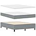 Rete a doghe  con materasso e luce LED grigio chiaro 160x200 cm in tessuto - Foto miniatura 6