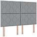 Rete a doghe  con materasso e luce LED grigio chiaro 160x200 cm in tessuto - Foto miniatura 7