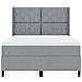 Rete a doghe  con materasso e luce LED grigio chiaro 160x200 cm in tessuto - Foto miniatura 8