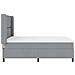 Rete a doghe  con materasso e luce LED grigio chiaro 160x200 cm in tessuto - Foto miniatura 9