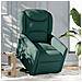 Poltrona Alzapersona Reclinabile Elettrica Verde Scuro Tessuto - Foto miniatura 2