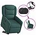 Poltrona Alzapersona Reclinabile Elettrica Verde Scuro Tessuto - Foto miniatura 8