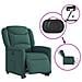 Poltrona Alzapersona Reclinabile Elettrica Verde Scuro Tessuto - Foto miniatura 9