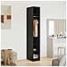Guardaroba Rovere Nero 50 x 30 x 200 cm Legno multistrato - Foto miniatura 4