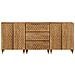 Credenze 3 pz 60x33x75 cm in Legno Massello di Mango - Foto miniatura 3