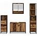 Set di mobili per il bagno con cassetto 4 pcs Legno vecchio - Foto miniatura 9