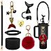 Kit Di Accessori Sirena 7 Pezzi Per Borracce Stanley - Porta Bicchiere In Silicone A Squame Di Pesce, Cinghia, Ciondoli Black - Foto miniatura 1