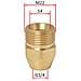 Adattatore M22x1.5m - G1/4f | Riduzione In Ottone Per Idropulitrici | Compatibile Con Kärcher /kranzle | Protezione Esagonale - Foto miniatura 3