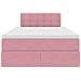 Letto con Contenitore con materasso Rosa 120 x 200 cm Velluto - Foto miniatura 7