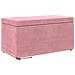 Pouf Rosa 81 x 41 x 40 cm Velluto e Legno Ingegnerizzato - Foto miniatura 1