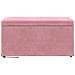 Pouf Rosa 81 x 41 x 40 cm Velluto e Legno Ingegnerizzato - Foto miniatura 4