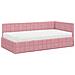 Struttura Letto Angolare con Materasso 2 pcs Grigio Velluto - Foto miniatura 4