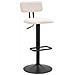 Set 2 Sgabelli Bar Light Bianchi Con Schienale, Struttura Nera Regolabili In Altezza - Foto miniatura 1
