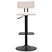 Set 2 Sgabelli Bar Light Bianchi Con Schienale, Struttura Nera Regolabili In Altezza - Foto miniatura 2