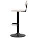 Set 2 Sgabelli Bar Light Bianchi Con Schienale, Struttura Nera Regolabili In Altezza - Foto miniatura 3