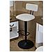 Set 2 Sgabelli Bar Light Bianchi Con Schienale, Struttura Nera Regolabili In Altezza - Foto miniatura 8